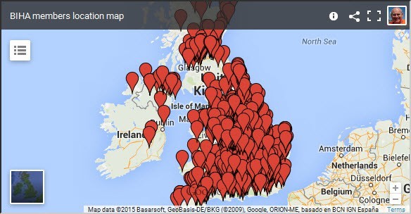 Map of BIHA members