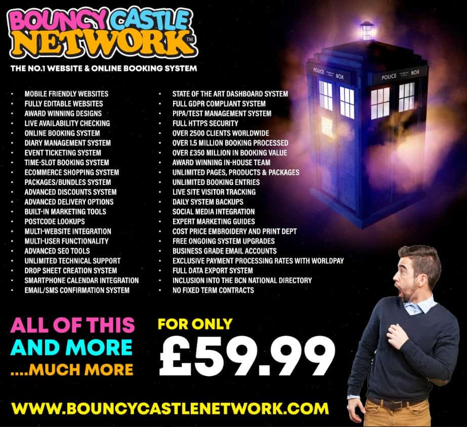 Bouncy Castle Network Promotional Flyer